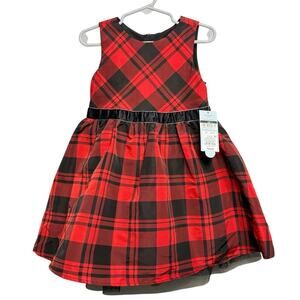 Cat & Jack 4T Red Plaid Holiday Dress